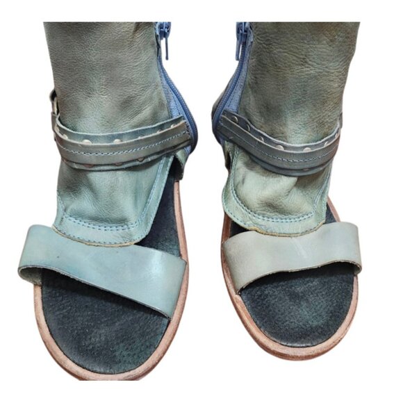 Free People Leather Gladiator Sandal Boots Size EU 38/US 7.5 - Picture 4 of 11